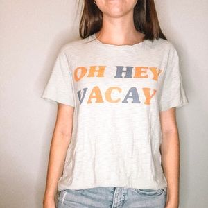 Oh Hey Vacay Mint Green Graphic Tee